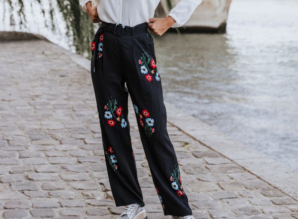 pantalon sasha à fleurs 