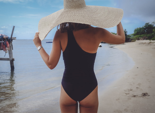 Dalhia black one-piece swimsuit